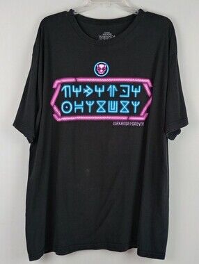 Marvel Studios Men 2XL Black Panther Wakanda Forever Short Sleeve Graphic Tshirt